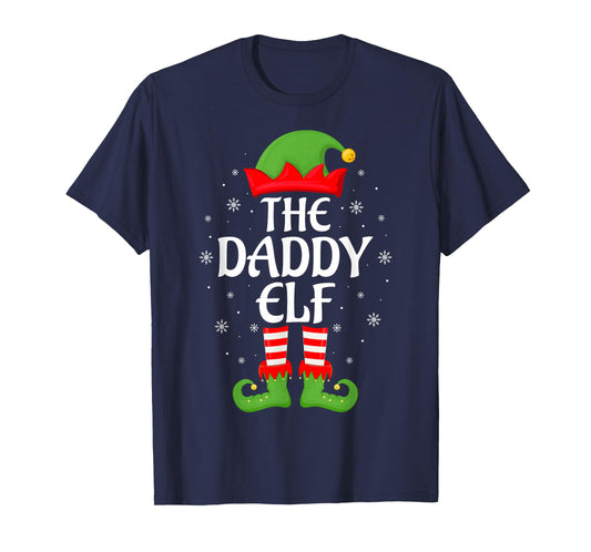 Daddy Elf Xmas Family Matching Elf Squad Christmas T-Shirt