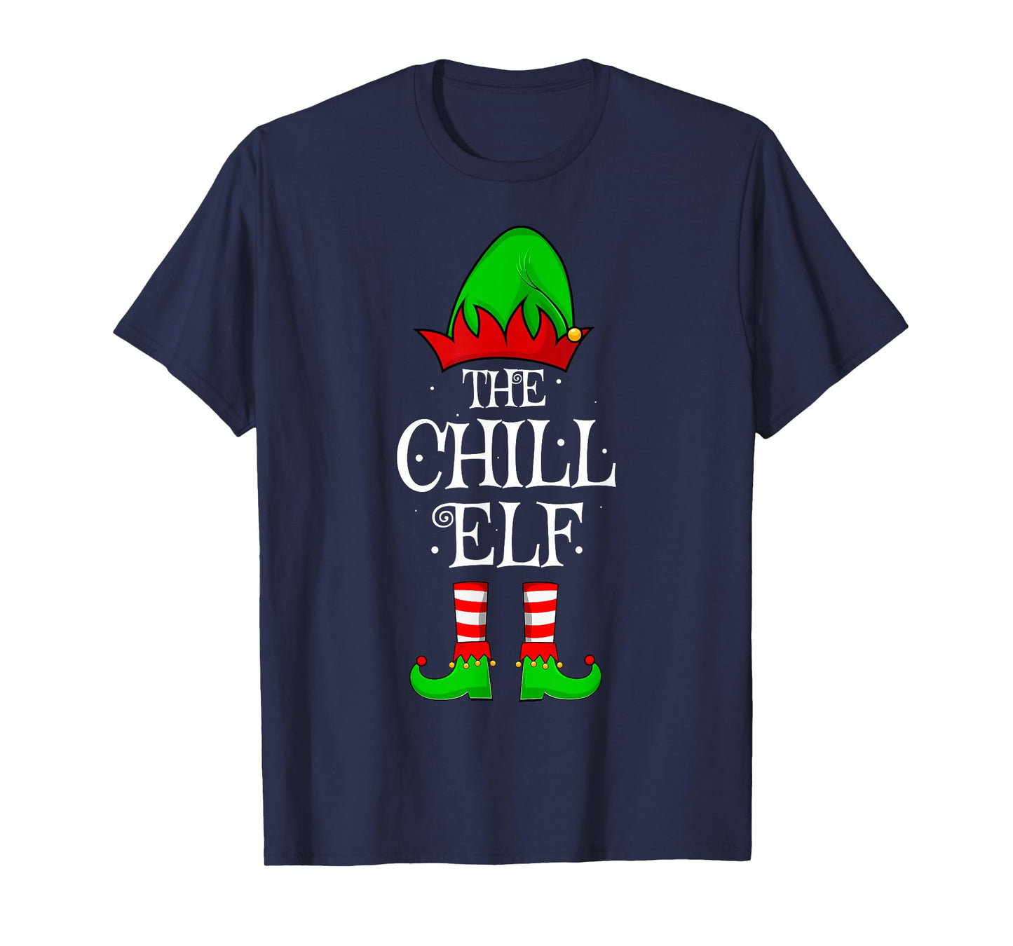 Chill Elf Xmas Matching Family Elf Squad Christmas Pajamas T-Shirt