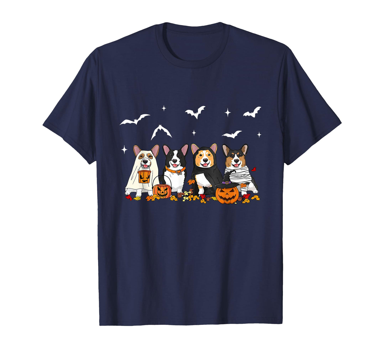 Witch Corgi Halloween Pumpkin Corgi Fall Vibes Corgi Dog Mom T-Shirt