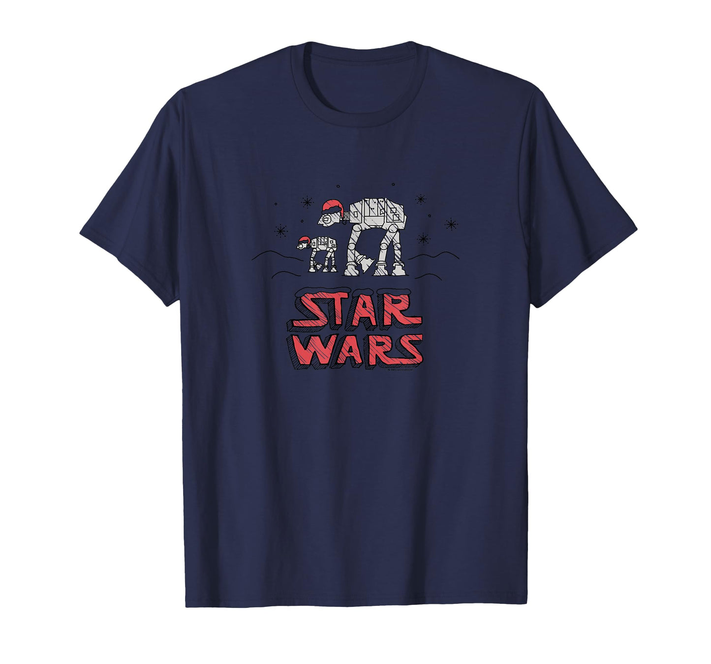 Star Wars AT-AT Walkers Christmas Santa Hats T-Shirt