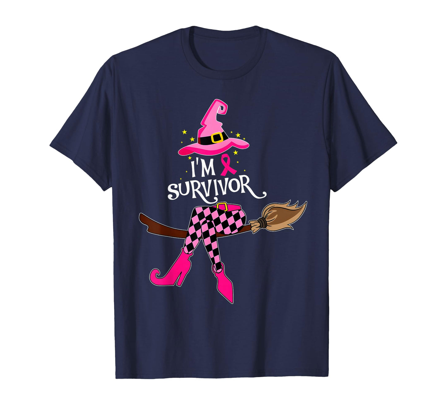 I’m Survivor Breast Cancer Awareness Witch Halloween Shirt T-Shirt