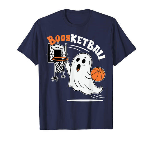 Halloween Ghost Playing Basketball Spooky Ghost Boosketball T-Shirt