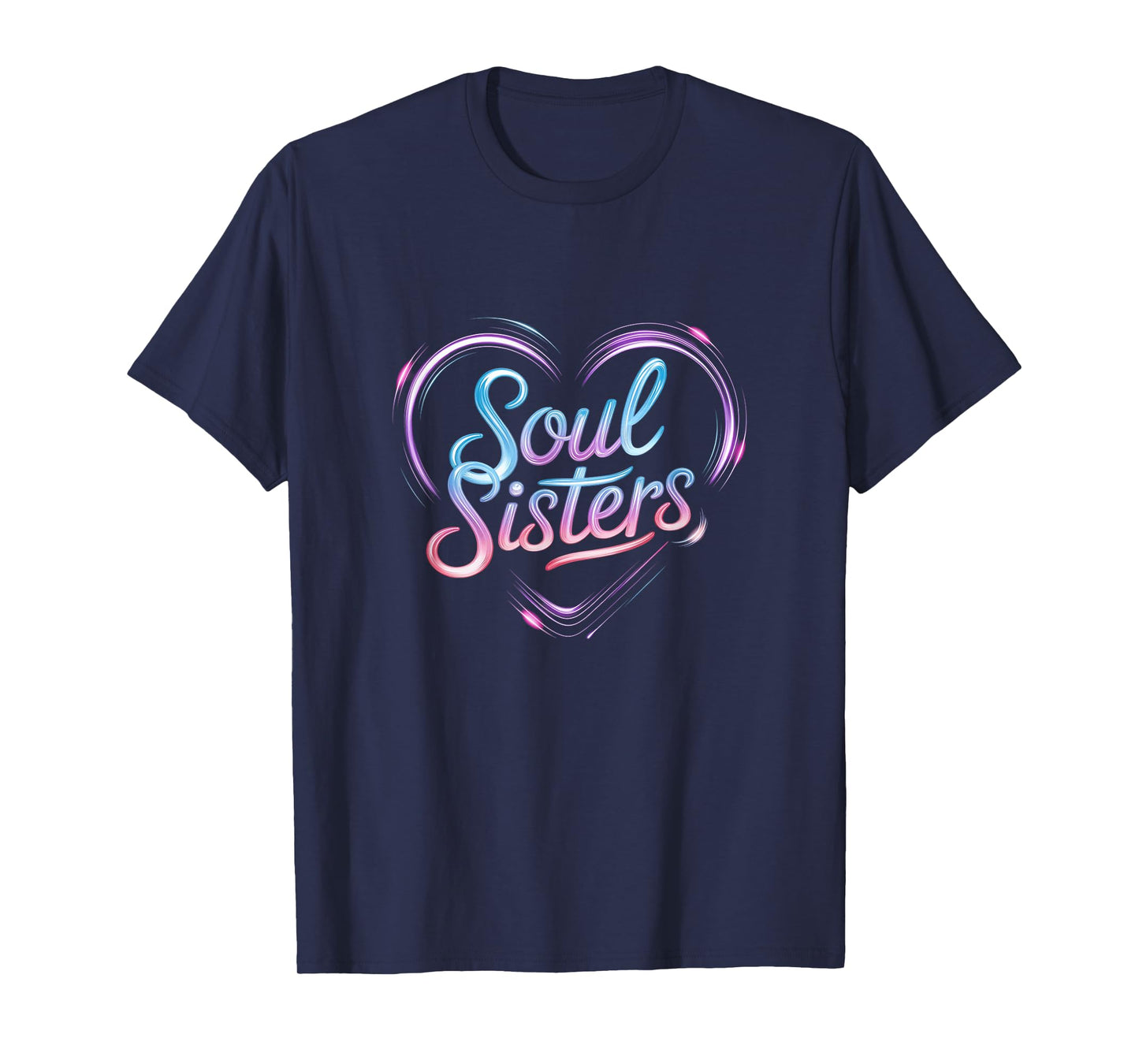 Vibrant Soul Sisters Heart Design T-Shirt