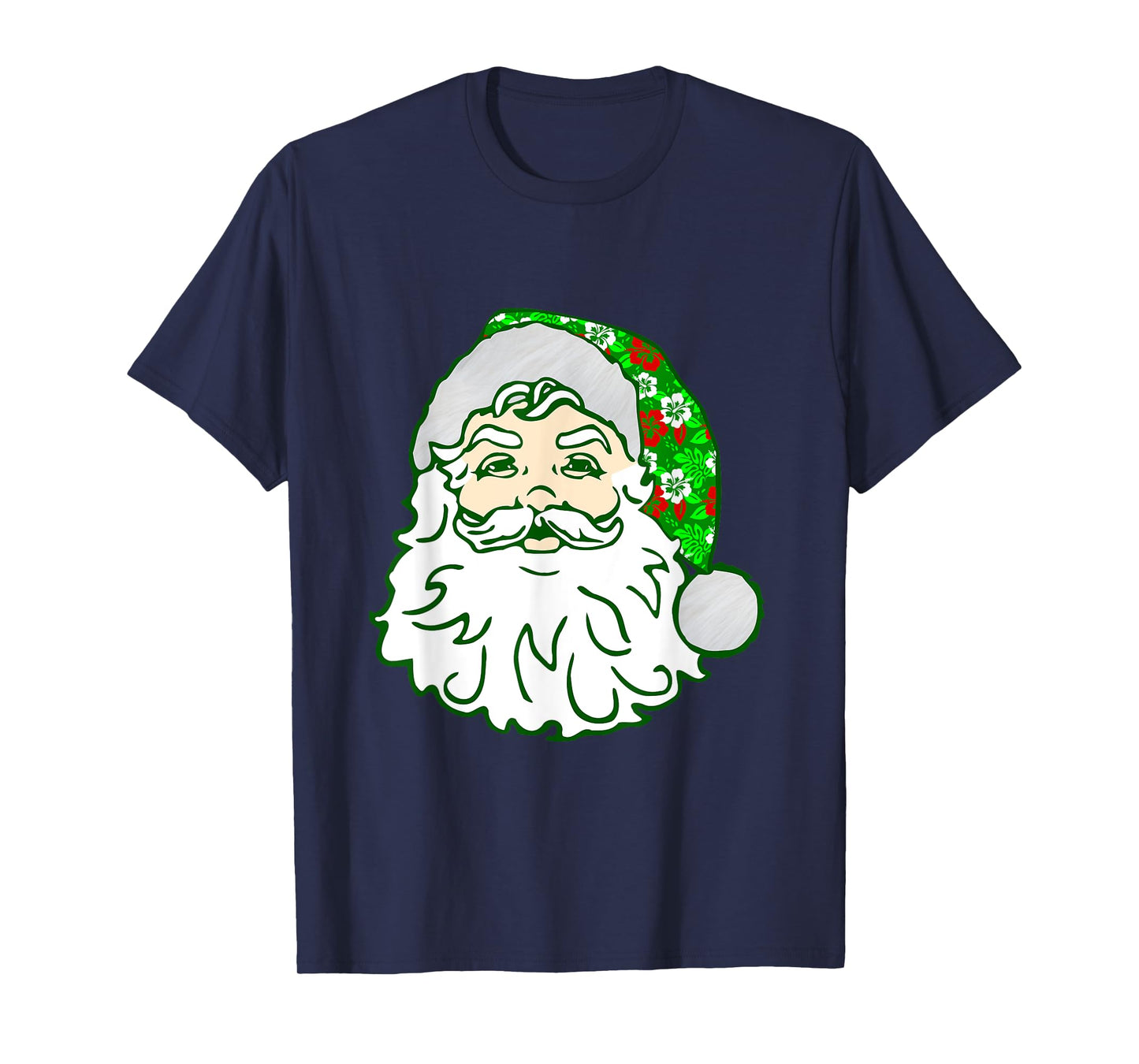 Luau Christmas Hawaiian Santa Claus Hawaii Xmas July T-Shirt