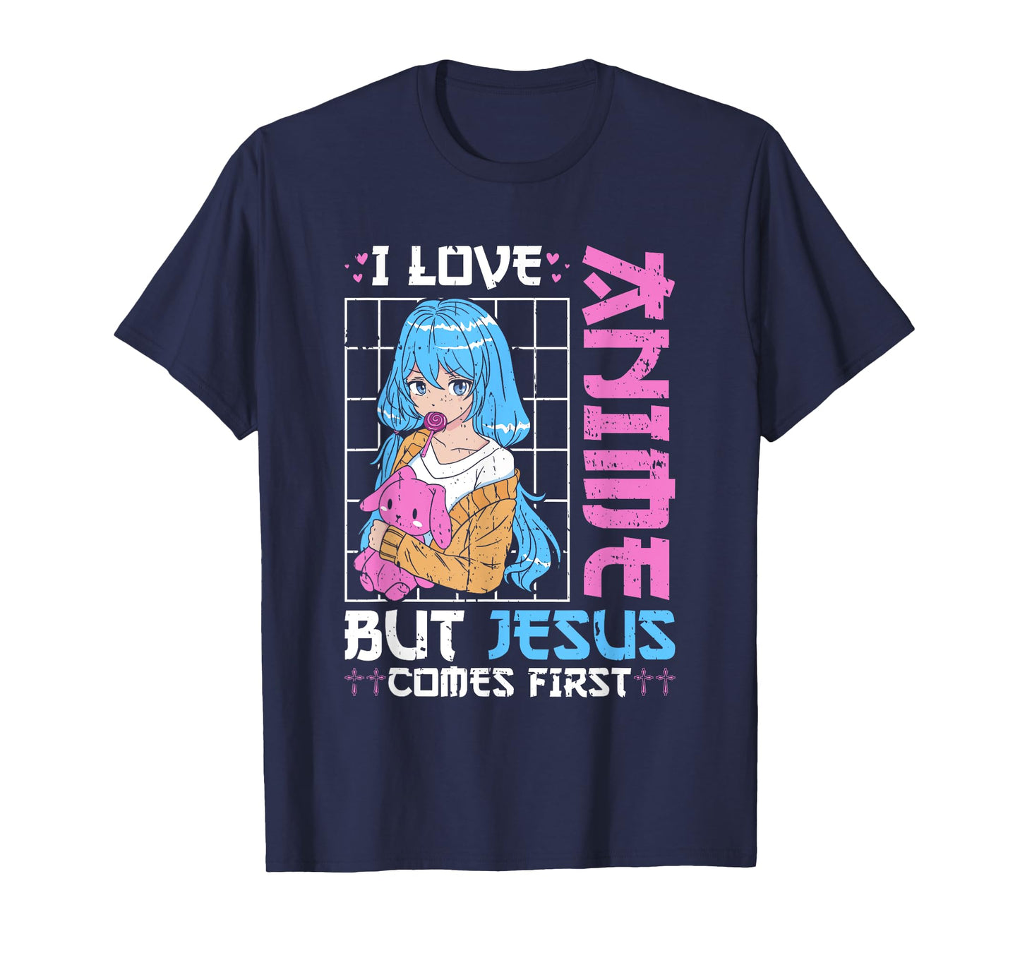 I love Anime but Jesus comes first Anime Lovers T-Shirt