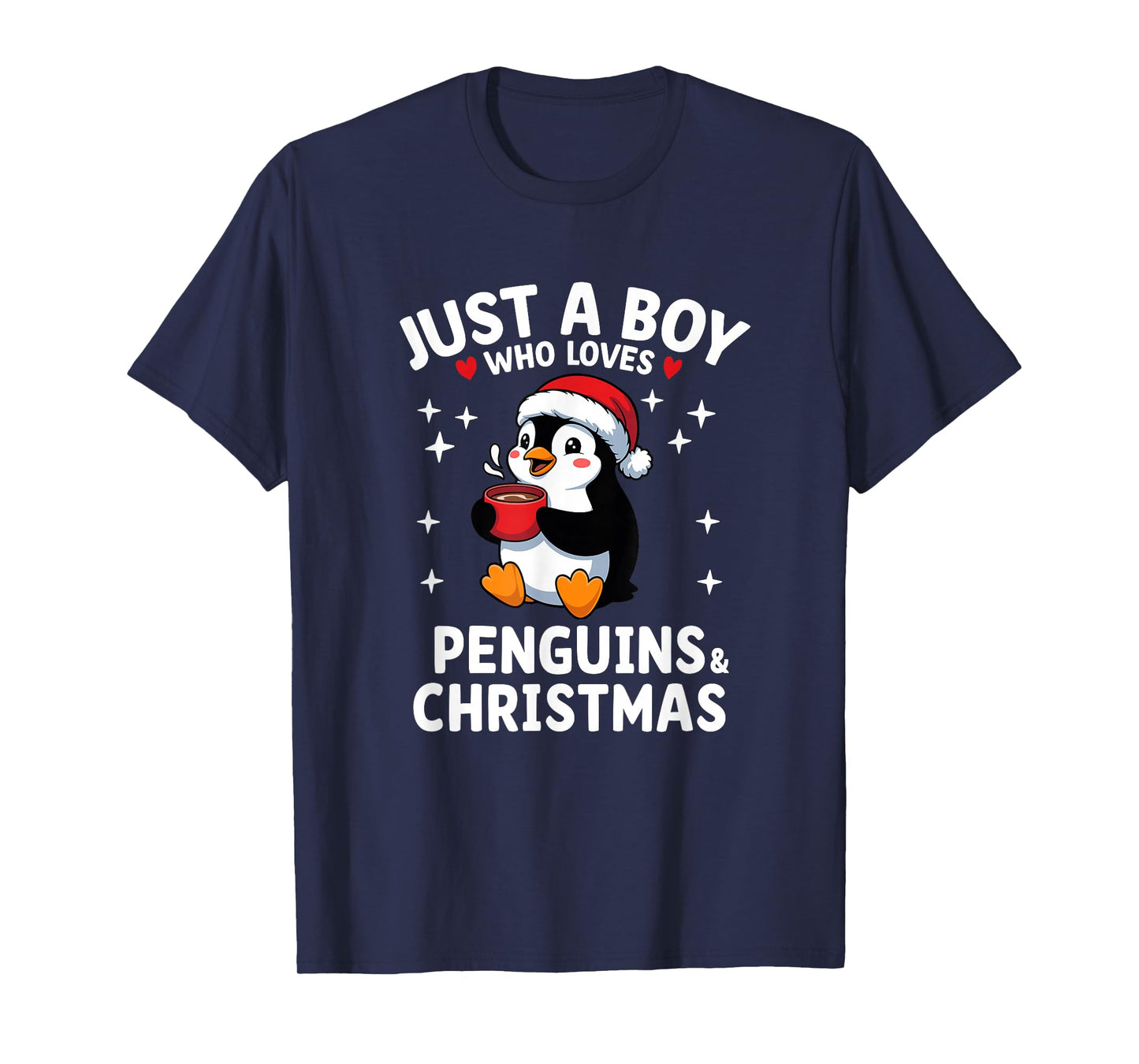 Just A Boy Who Loves Penguins Hot Cocoa T-Shirt