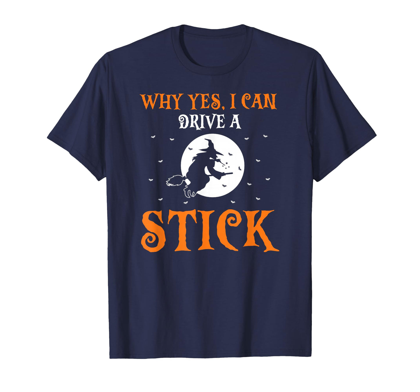 Funny Witch Flying Broom Halloween Stick Humor T-Shirt