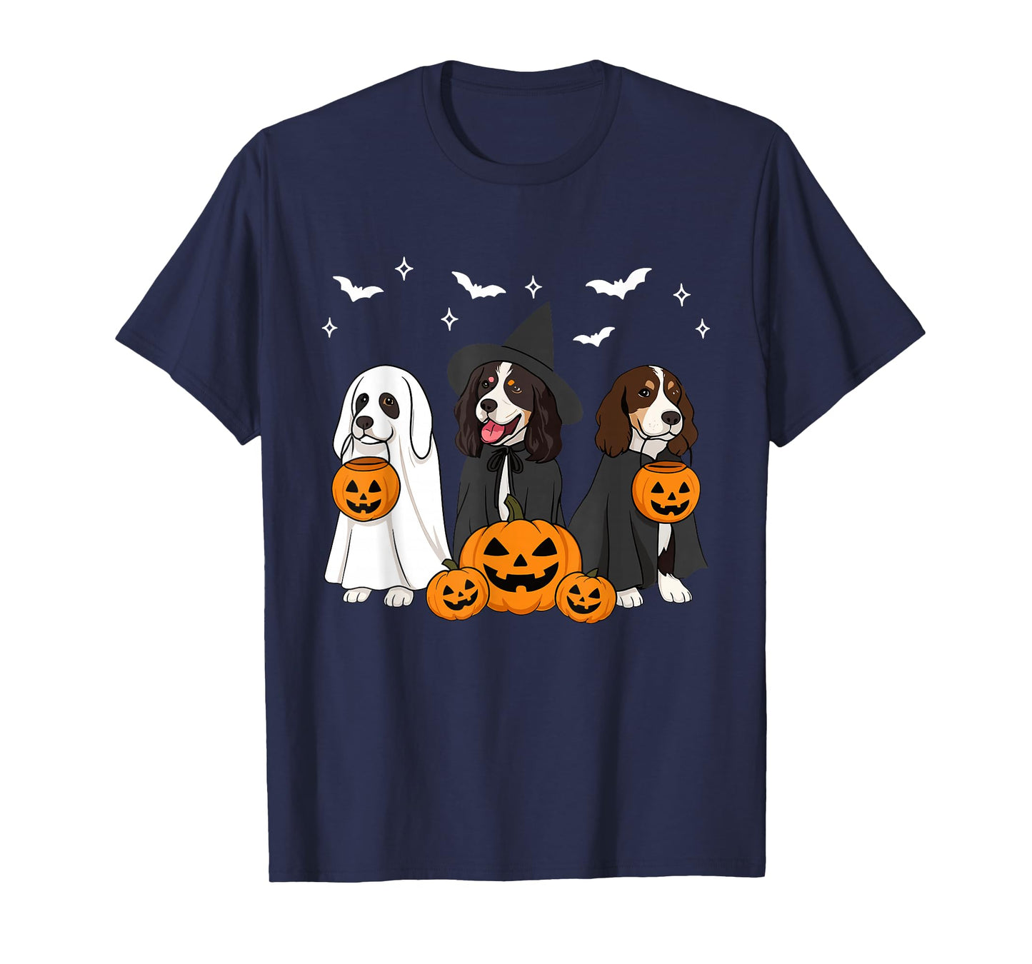 Witch English Springer Spaniel Halloween Springer Spaniel T-Shirt