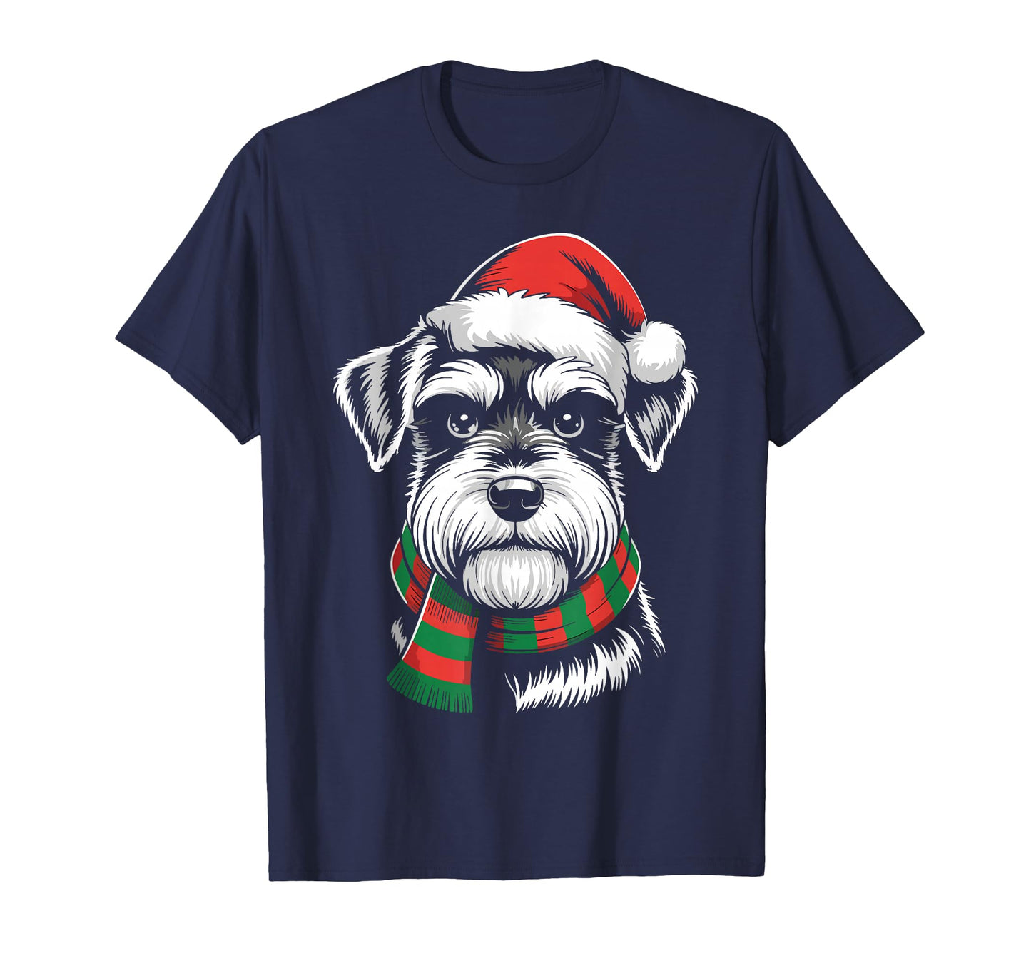 Cockapoo Dog Xmas Santa Hat Scarf Christmas Costume T-Shirt