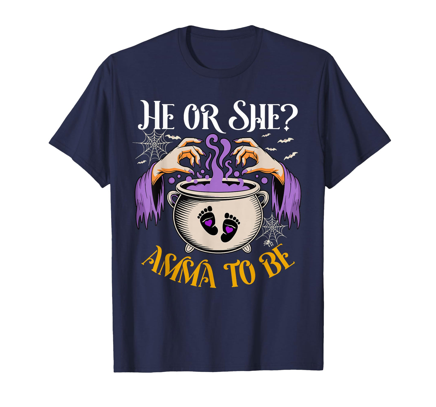 He Or She Amma to Be Baby Reveal Halloween Costume T-Shirt