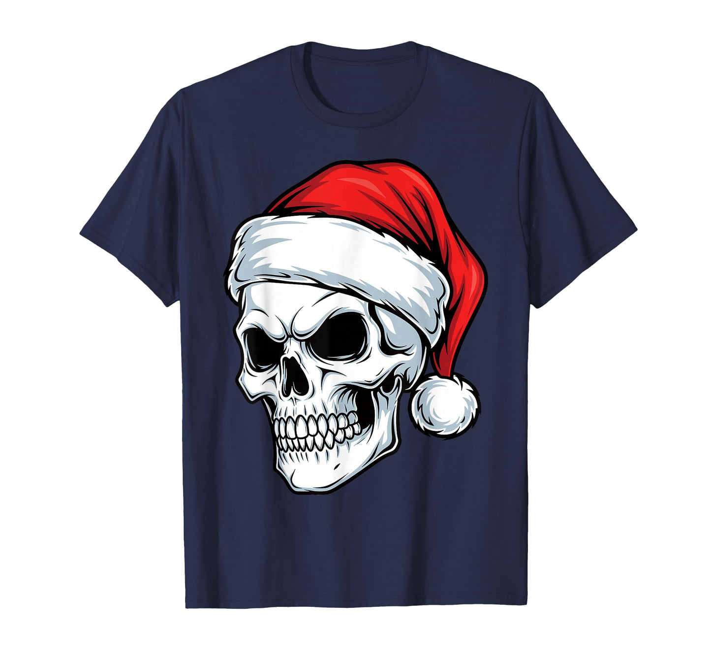 Hail Santa Heavy Pagan Solstice Gothic Skull Metal Christmas T-Shirt
