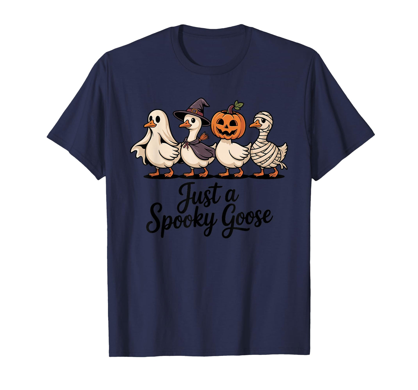Just a Spooky Goose Halloween Funny Goose Lover T-Shirt