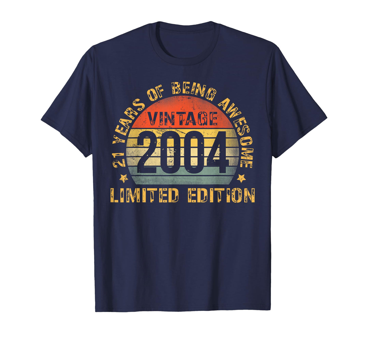21 Year Old BDay Decorations Men Boy 21yr 2004 21st Birthday T-Shirt