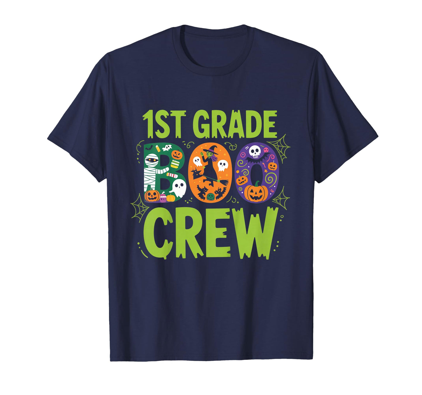 1st Grade Boo Crew Halloween Outfit for School Teachers Kids T-Shirt