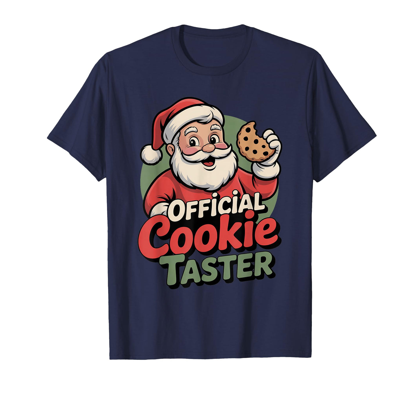 Official Cookie Taster Funny Vintage Santa Christmas T-Shirt