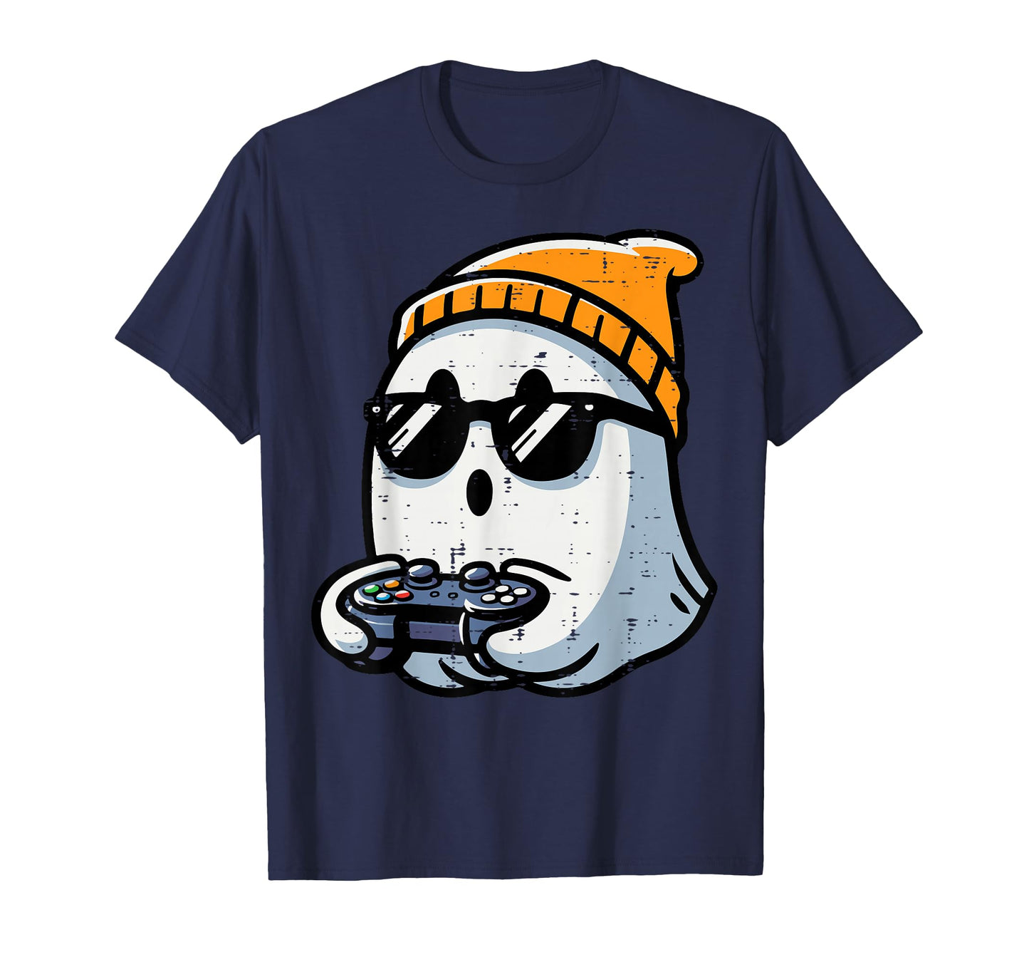 Ghost Video Gamer Gaming Halloween Men Boys Kids Teen Youth T-Shirt