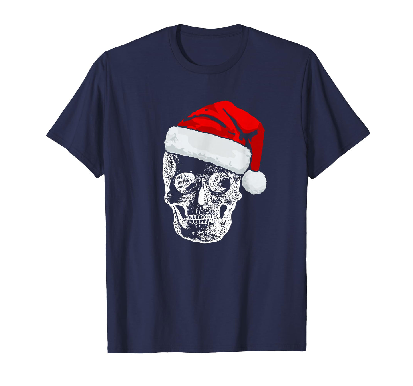 Funny Skull Santa Christmas Holiday T-Shirt