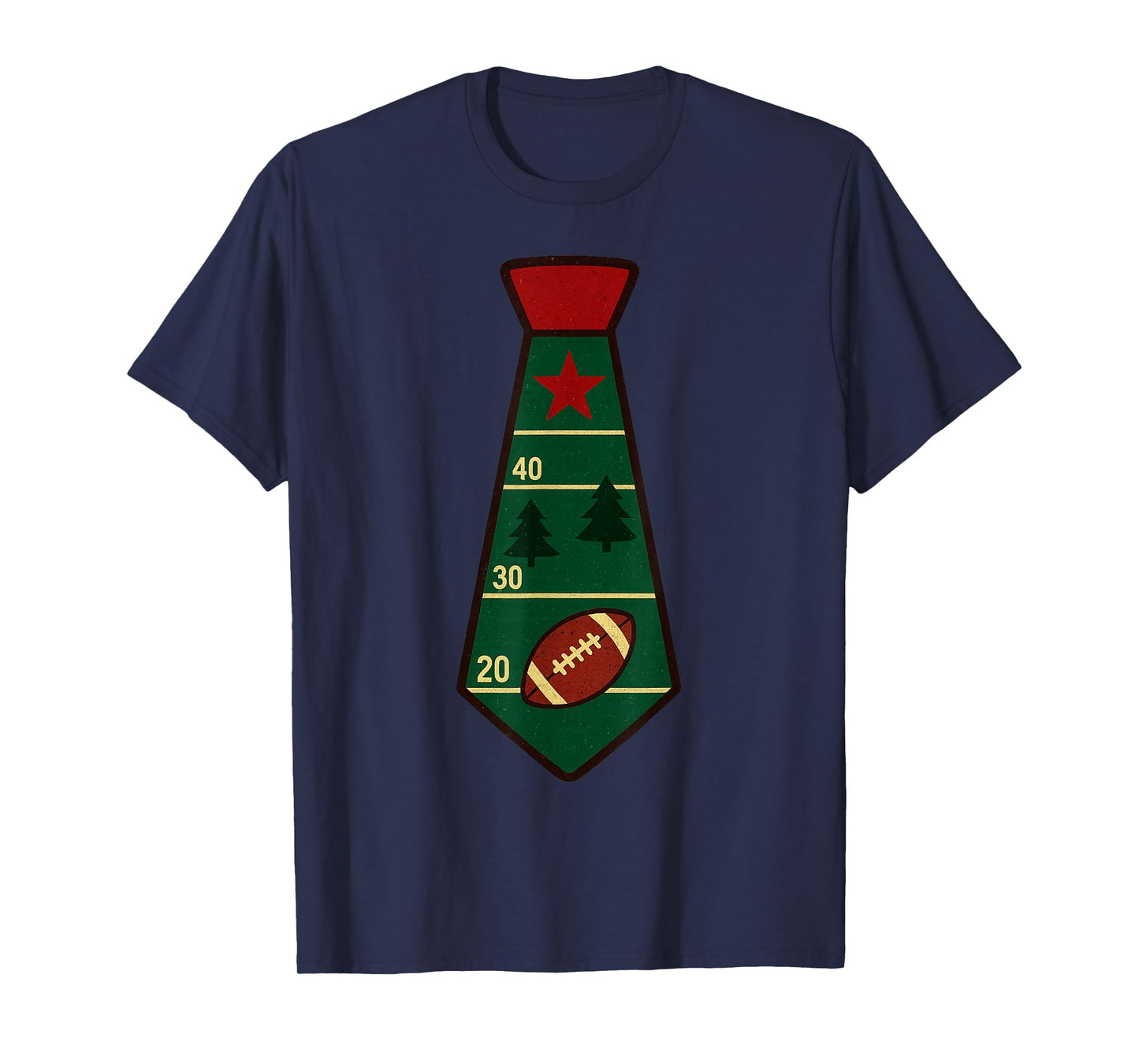 Santa Claus Playing American Football Xmas Holiday Christmas T-Shirt