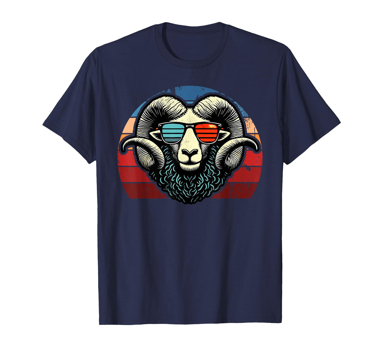 Retro Ram in Sunglasses Men Women Kids Novelty Funny Ram T-Shirt