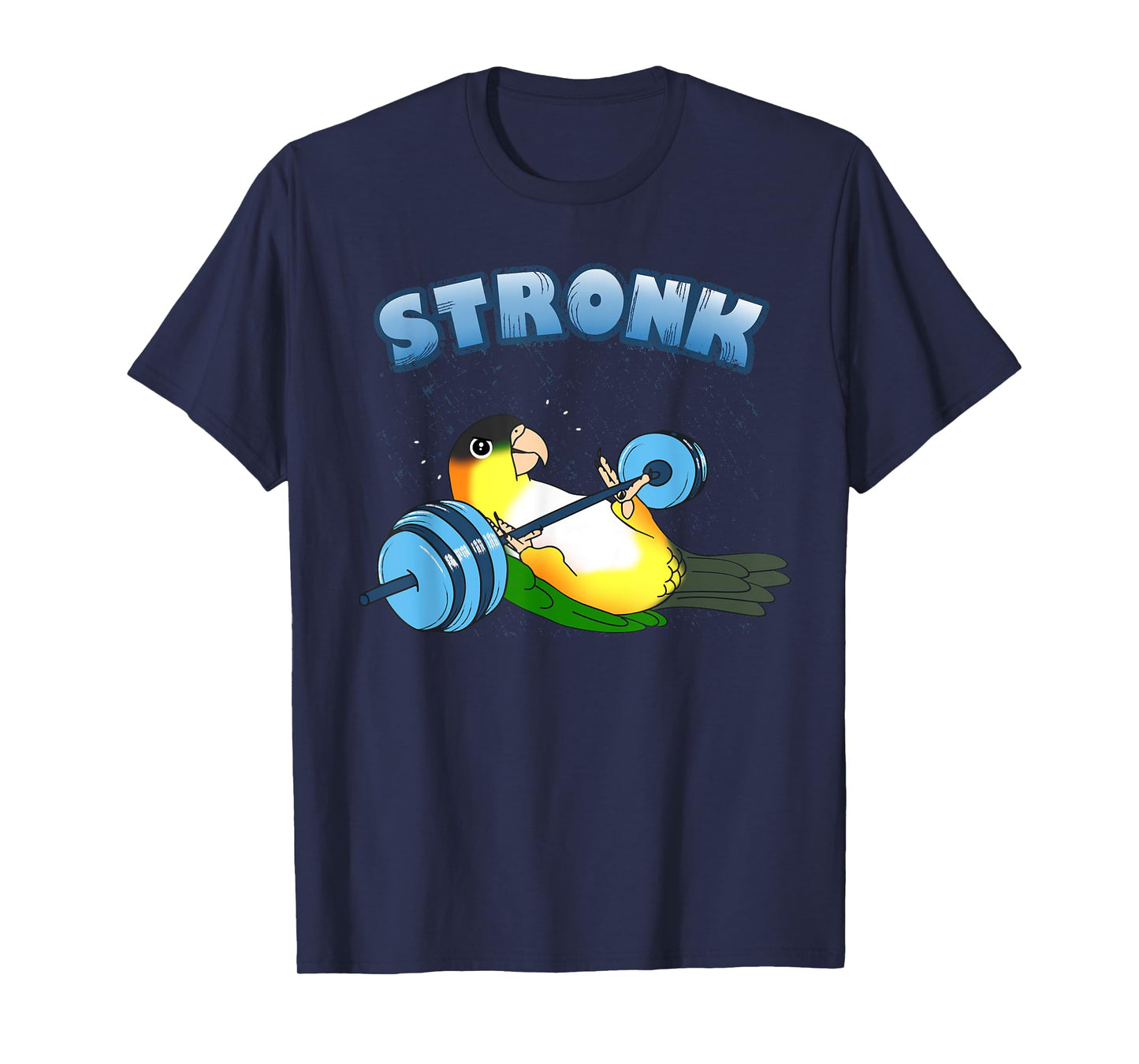 Stronk Parrot Gym workout Black headed Caique Birb memes T-Shirt