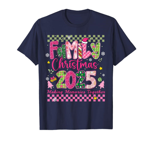 Family Christmas 2025 Matching Outfit Squad Santa Preppy T-Shirt