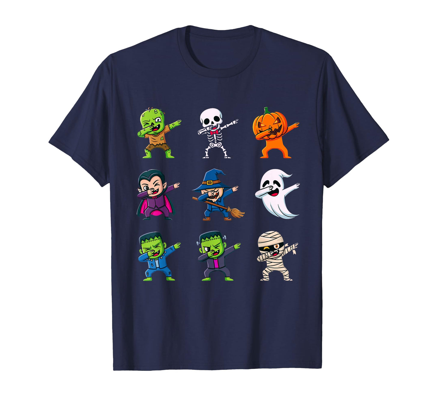 Cute Halloween Dab Dance Skeleton Witch Ghost Zombie Fun T-Shirt