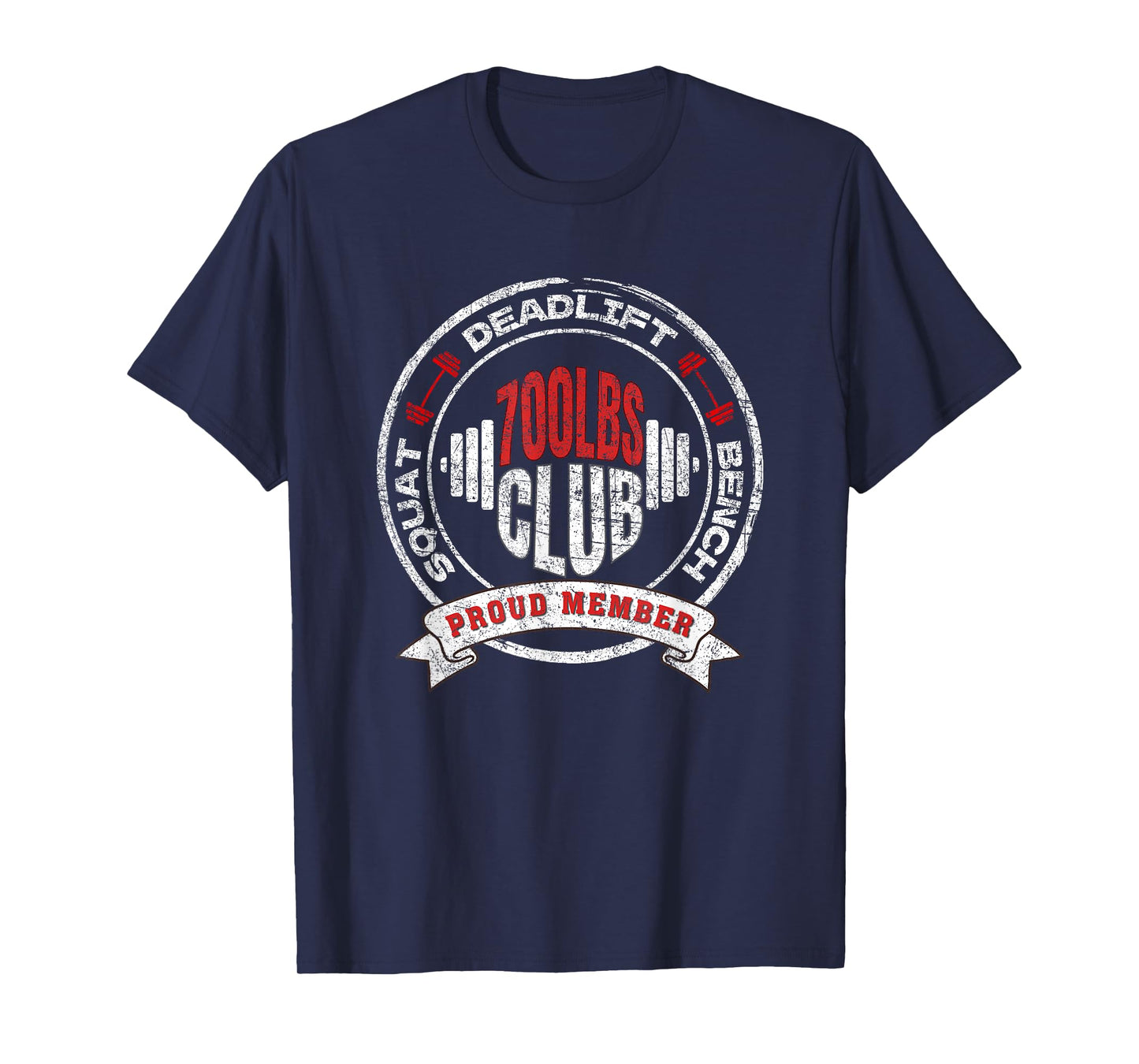 700LBS Club Powerlifting Strength Training Weightlifting Gym T-Shirt