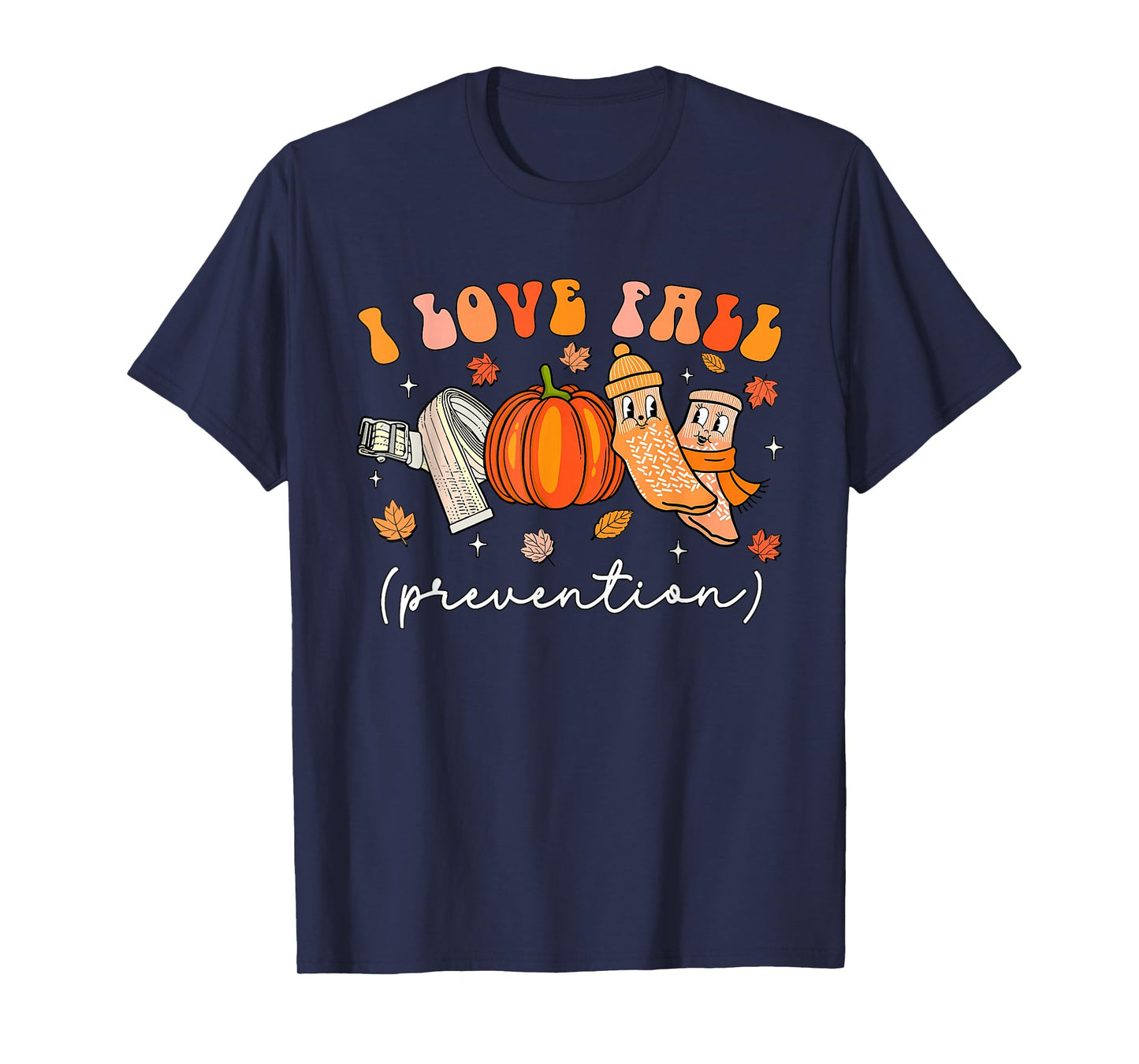 I Love Fall Prevention Fall Physical Therapy Women Men Nurse T-Shirt