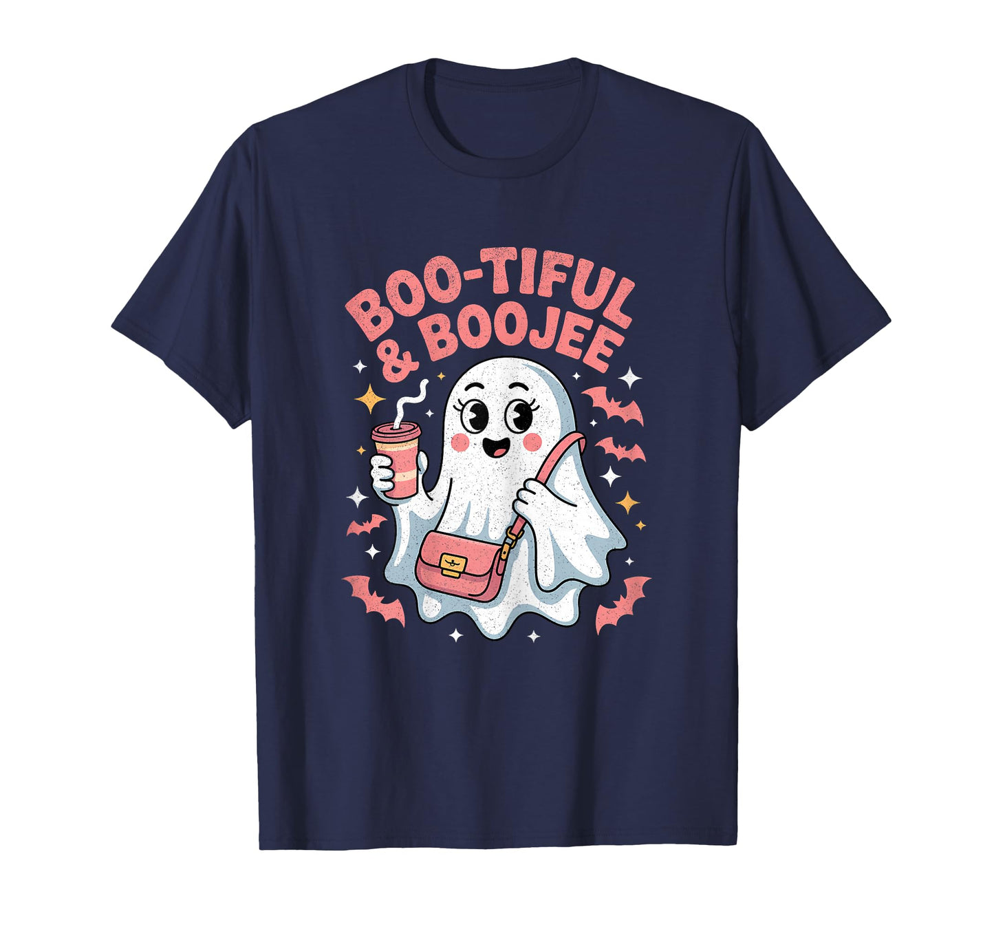 Funny Cute Boo Spooky Season Vintage Halloween Women T-Shirt