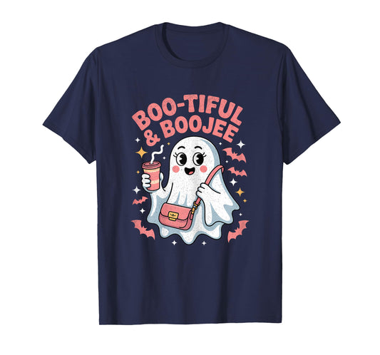 Funny Cute Boo Spooky Season Vintage Halloween Women T-Shirt