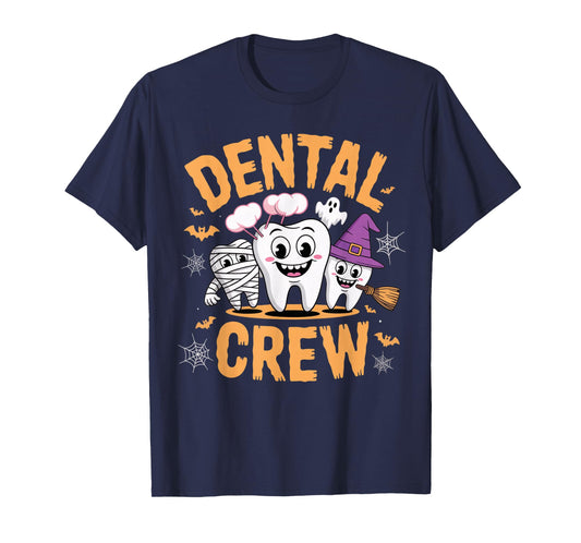 Dental Crew Halloween Dentist Hygienist Tooth Design T-Shirt
