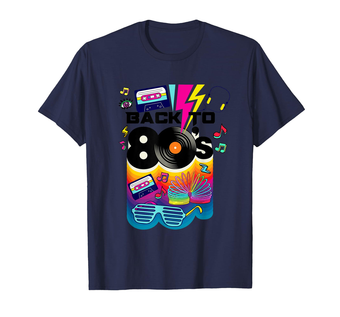 Vintage Retro Back To 80's Tees I Love 80's Graphic Design T-Shirt