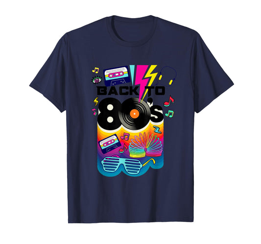 Vintage Retro Back To 80's Tees I Love 80's Graphic Design T-Shirt