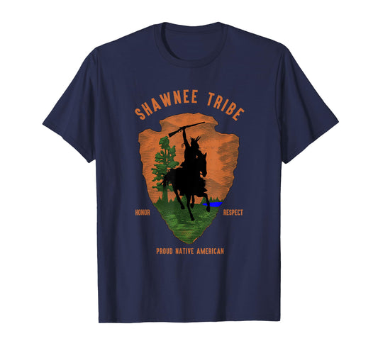 Shawnee Tribe Native American Honor Respect Vintage Arrow T-Shirt