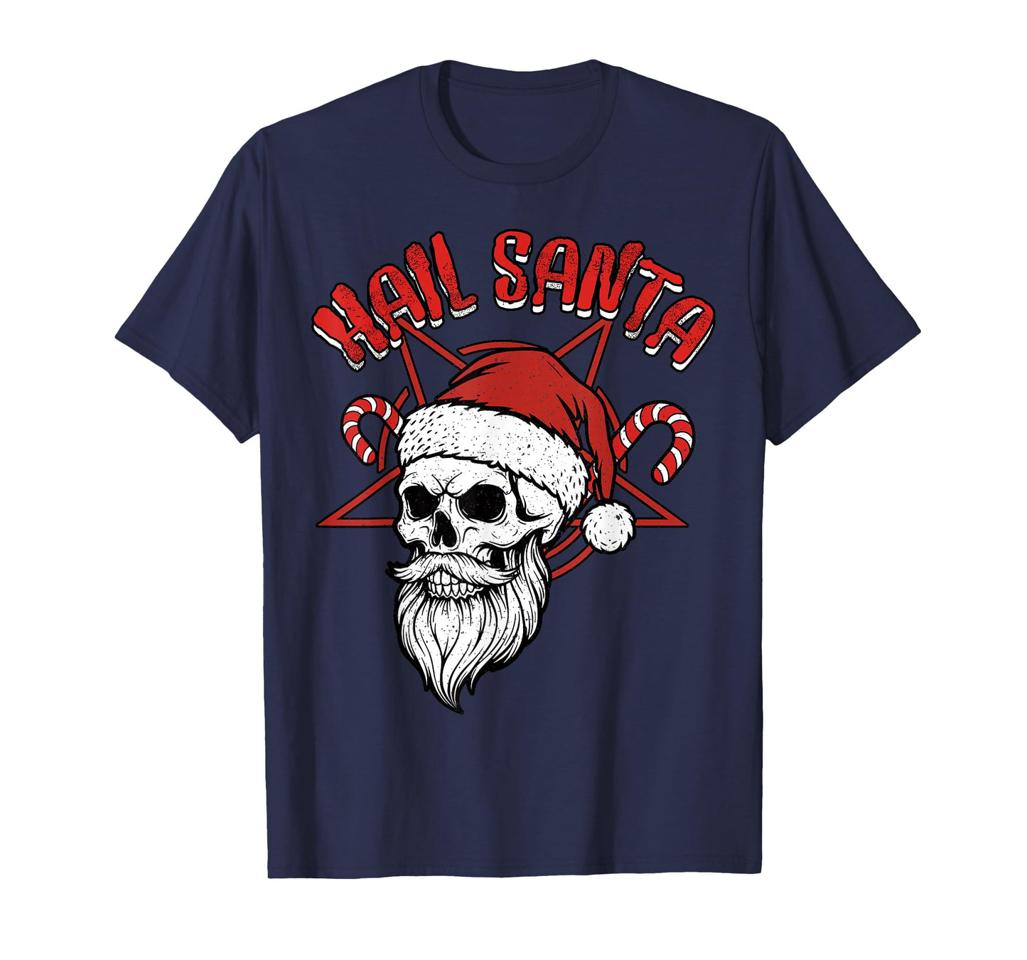 Hail Santa Heavy Wiccan Solstice Gothic Anti Christmas T-Shirt