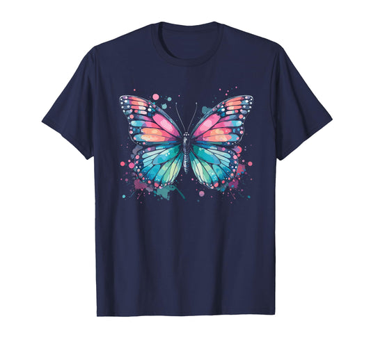 Butterfly Watercolor Design – Boho Aesthetic Art T-Shirt