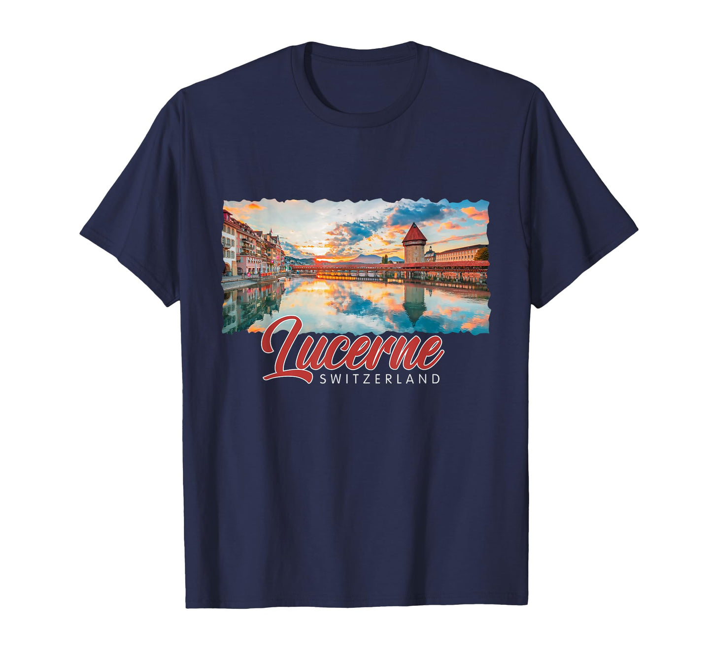 Vintage Lucerne Historic City Of Switzerland Travel Souvenir T-Shirt