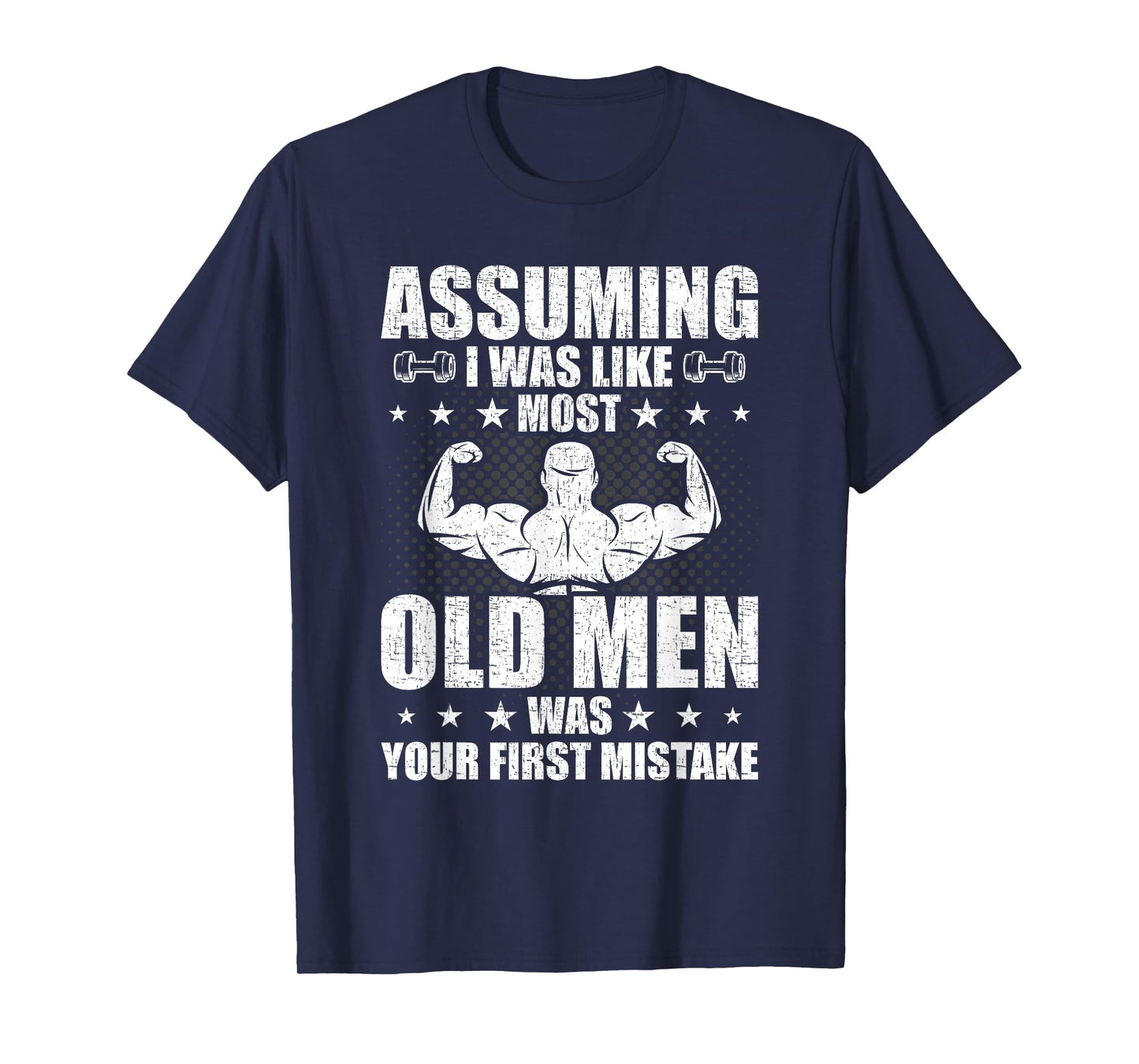 Old Man Weightlifting Bodybuilding Weightlifting Workout T-Shirt