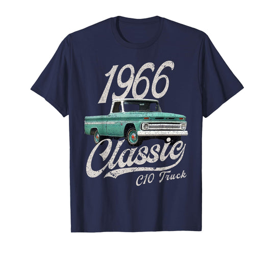 CLICK FOR MORE C10 CARS 1966 c10 truck T-Shirt, Small, Black