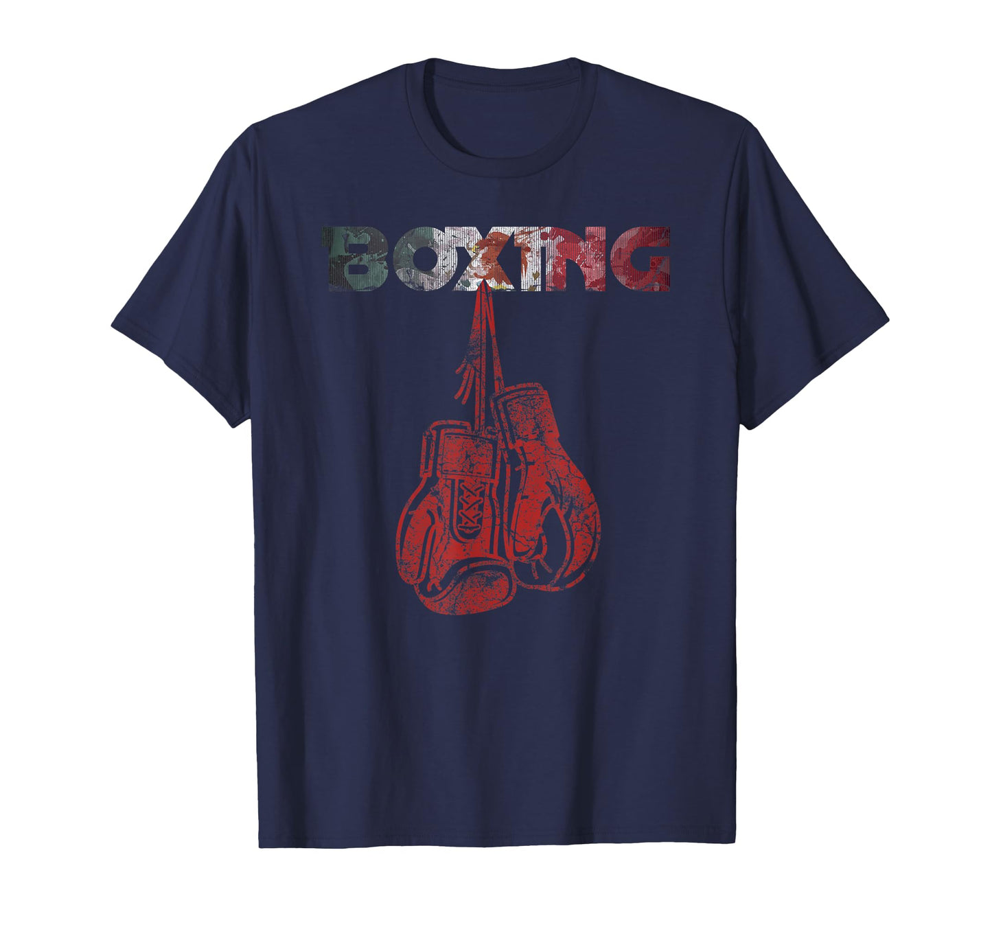 Retro Love Red Boxing Gloves Mexican Vintage style boxing T-Shirt