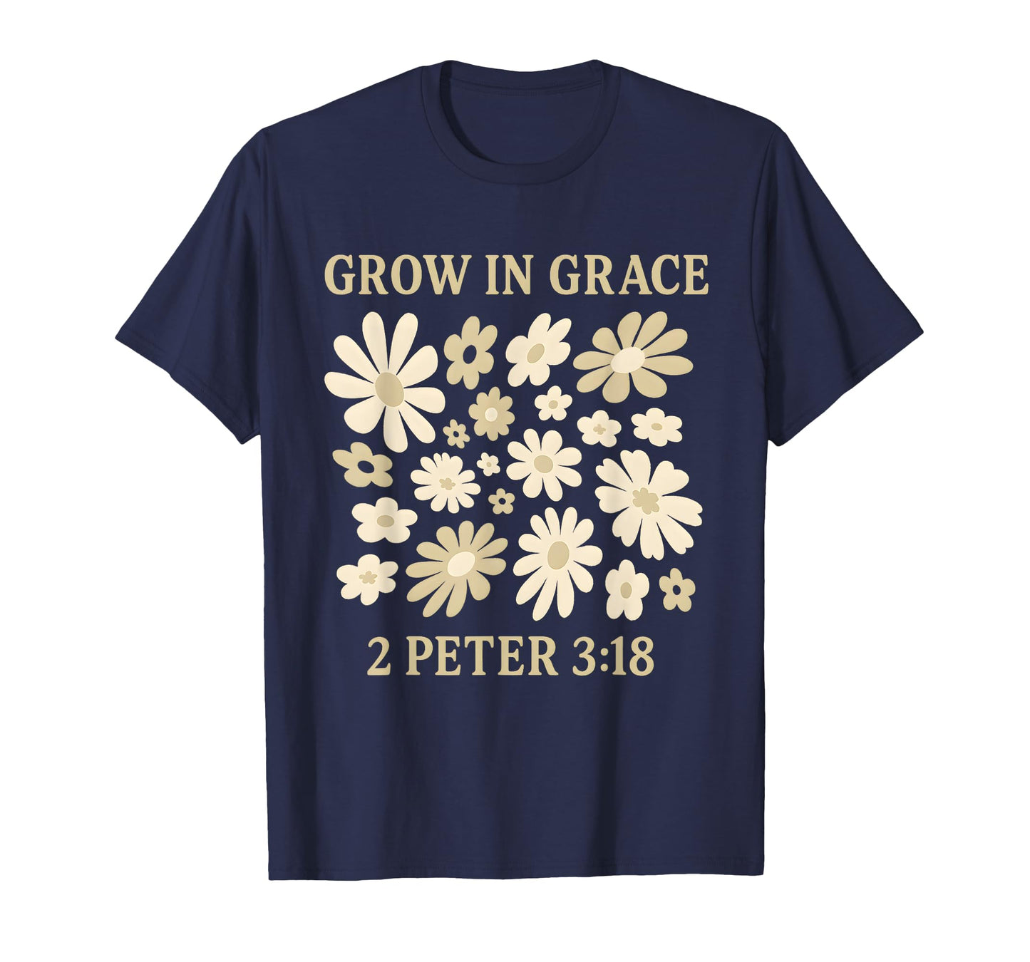 Boho Catholic Jesus Bible Verse Tee Kids Girls 2 Peter 3 18 T-Shirt