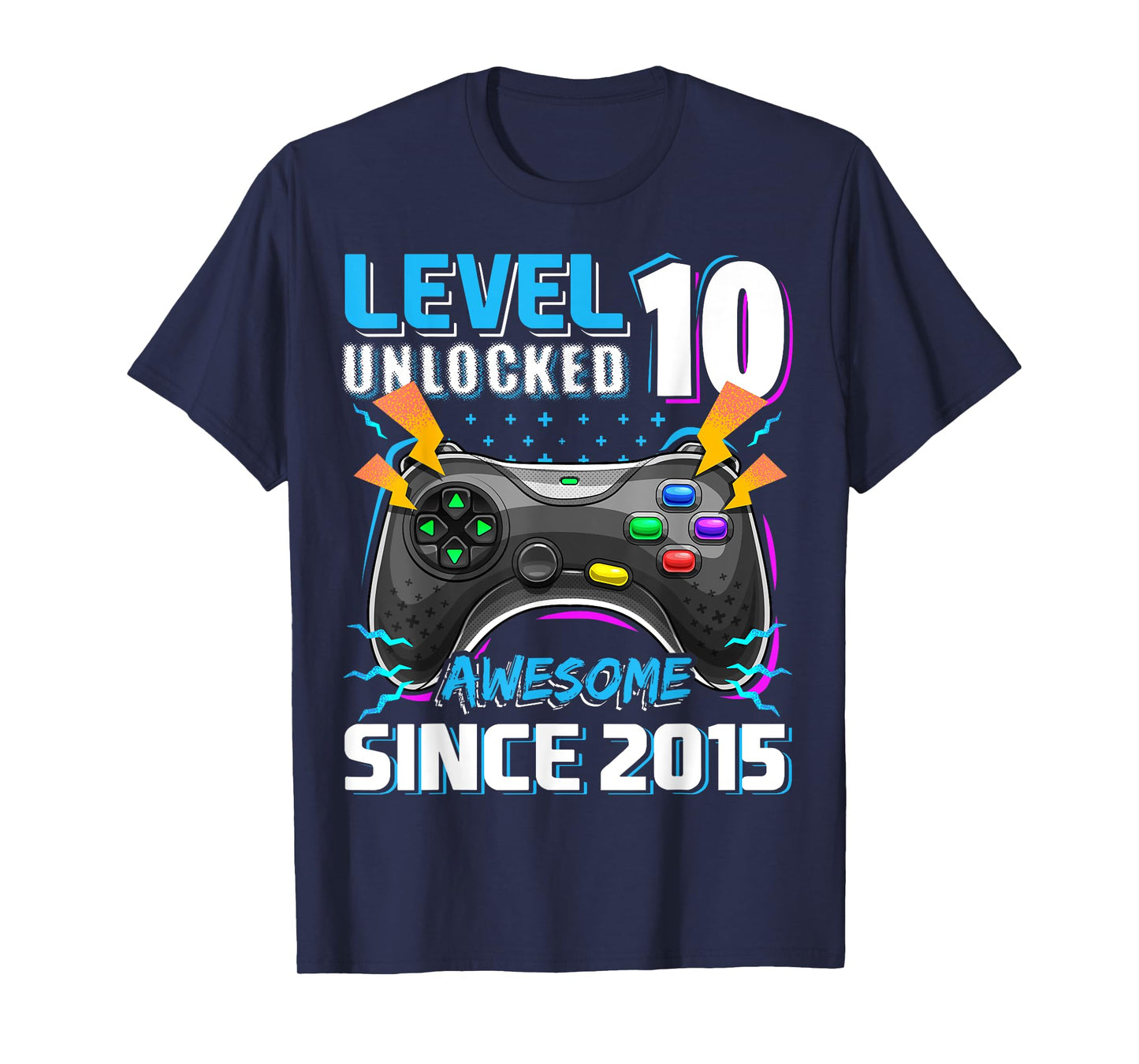 10th Birthday Boy Level 10 Gamer 10 Year Video Game Party T-Shirt