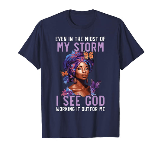 African Christian Afro American Black Pride Christianity T-Shirt