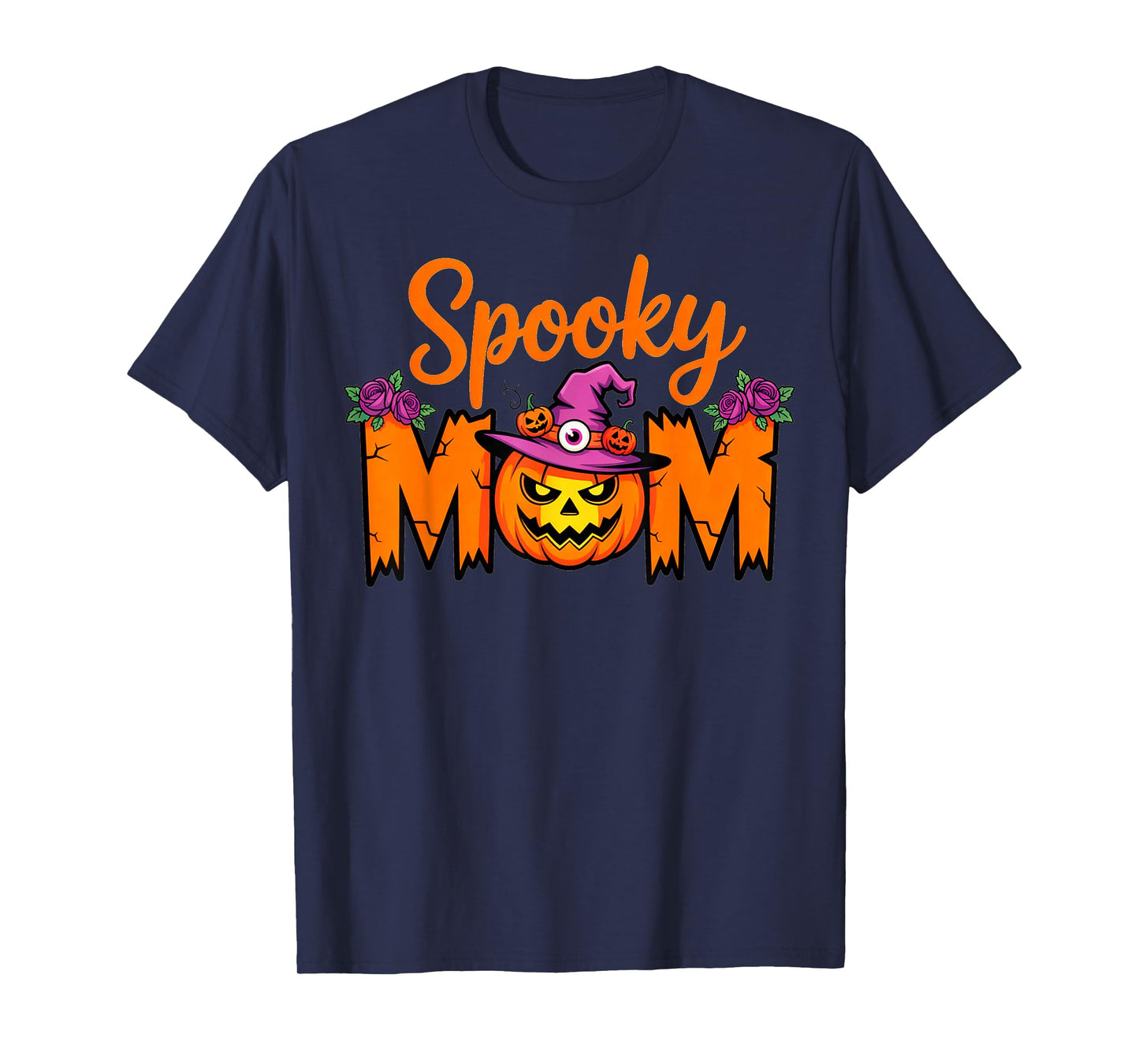Mama Spooky Mom Trick Or Treat Halloween Ghost Mom Mother T-Shirt