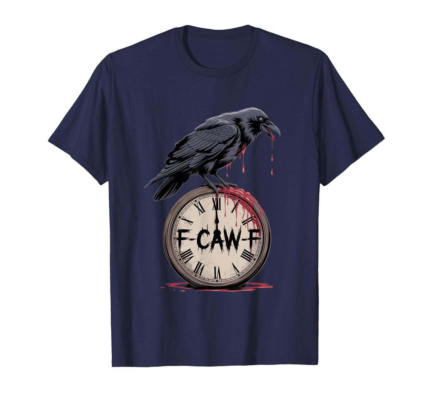 F-Caw-F Crow Funny Gothic Moon Black Bird Halloween T-Shirt