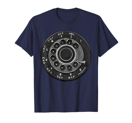 Rotary Phone Shirt Retro Phone Number Rotary Dial Classic T-Shirt