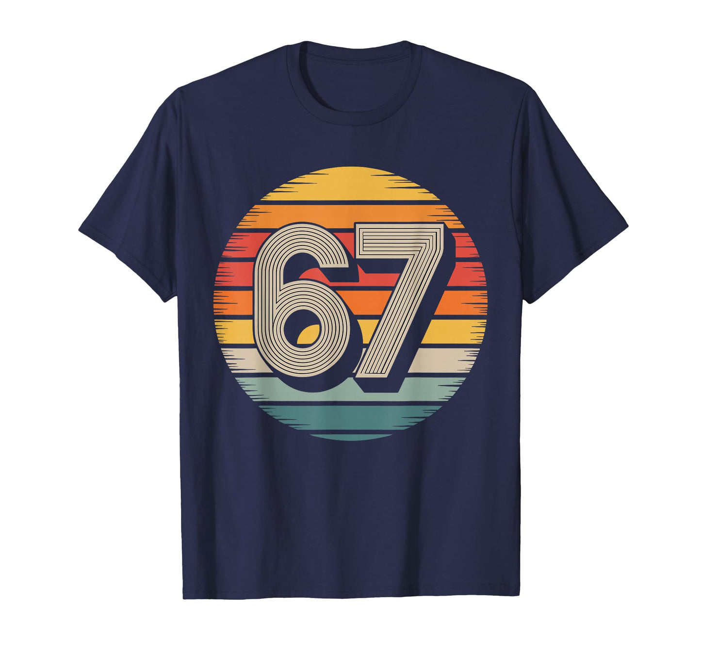67 Meme Six Seven 6 7 Shirt Meme Funny Number Vintage T-Shirt