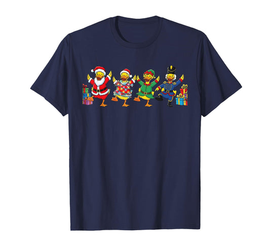 Dancing Ducks Christmas Cute Holiday Party Apparel T-Shirt