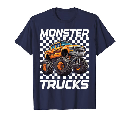 Monster Truck for Toddlers, Kids Monster Truck Retro Vintage T-Shirt