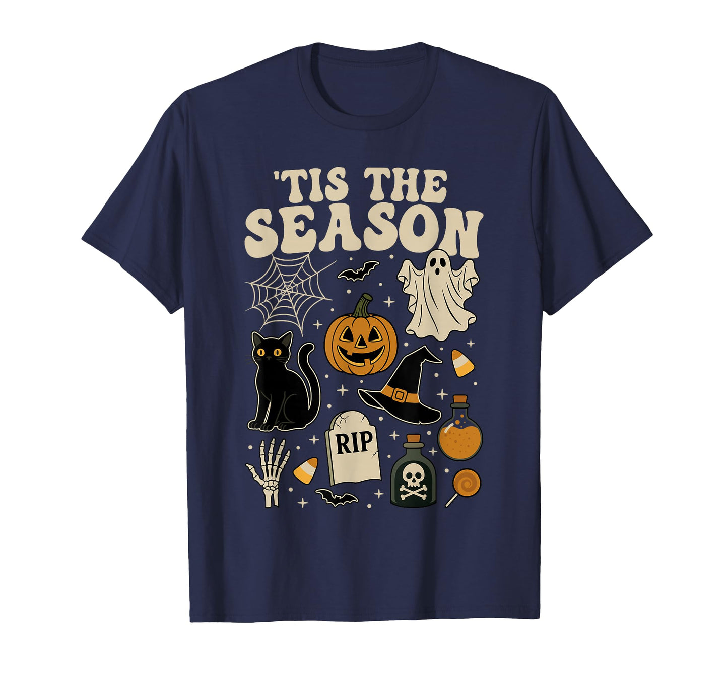Tis The Season Halloween Vibes Spooky Season Women Men Kids T-Shirt
